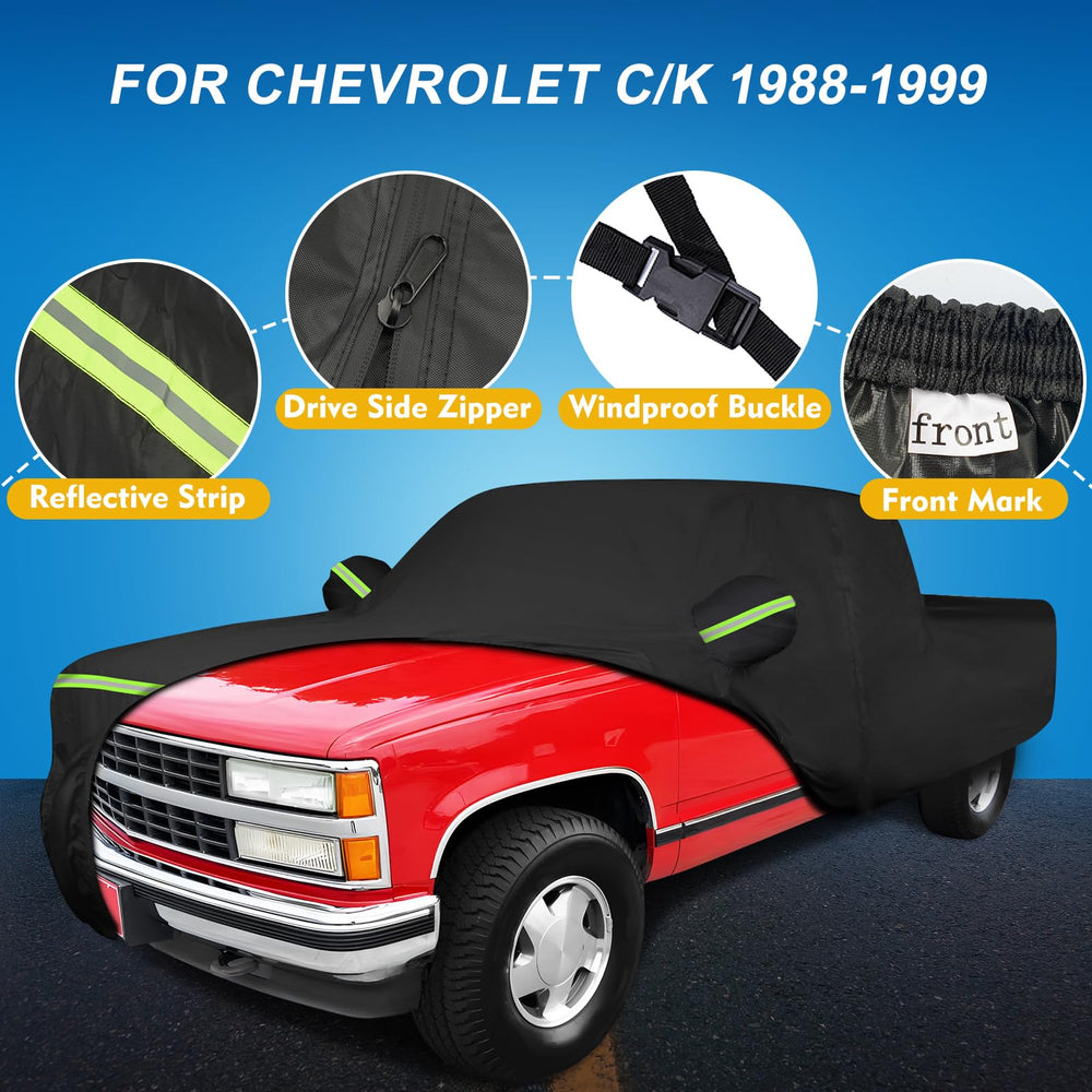 Quunsunus waterproof truck cover illustrates all‑weather protection capabilities