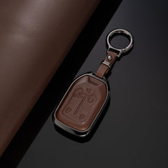 Qunzes brown fob cover with soft-touch buttons for easy use