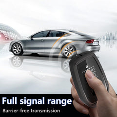 Qunzes key fob cover with heavy-duty keychain for Toyota Fortuner guards against bumps and scratches.