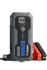 QUOESD 8250A jump starter front view for heavy duty engine starts
