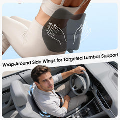 QUTOOL adjustable strap keeps the pillow securely in place while driving.