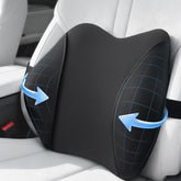 QUTOOL lumbar support pillow on car seat improves back comfort during commutes.