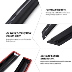Quxunzzz window visors reduce wind noise and improve ventilation