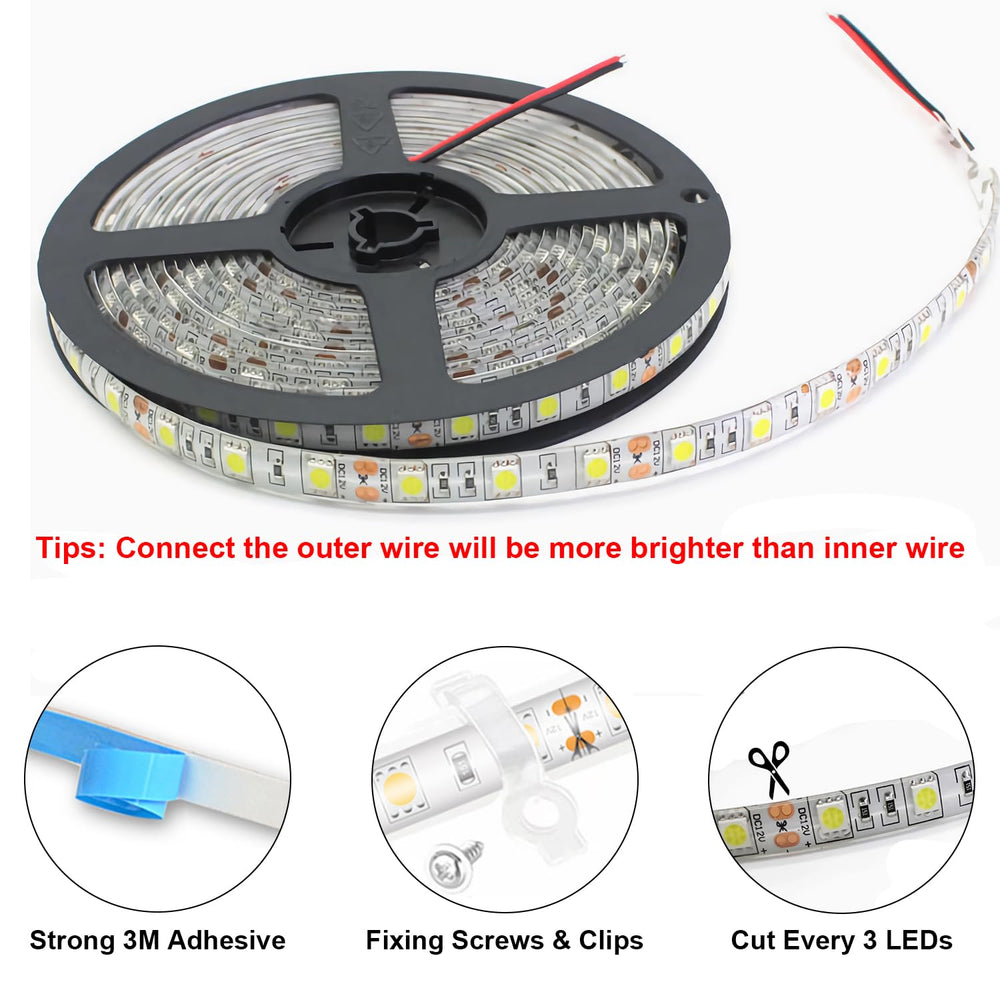 QVEVDACAR RV Awning Light Strip 12V operation provides safe, low-heat lighting