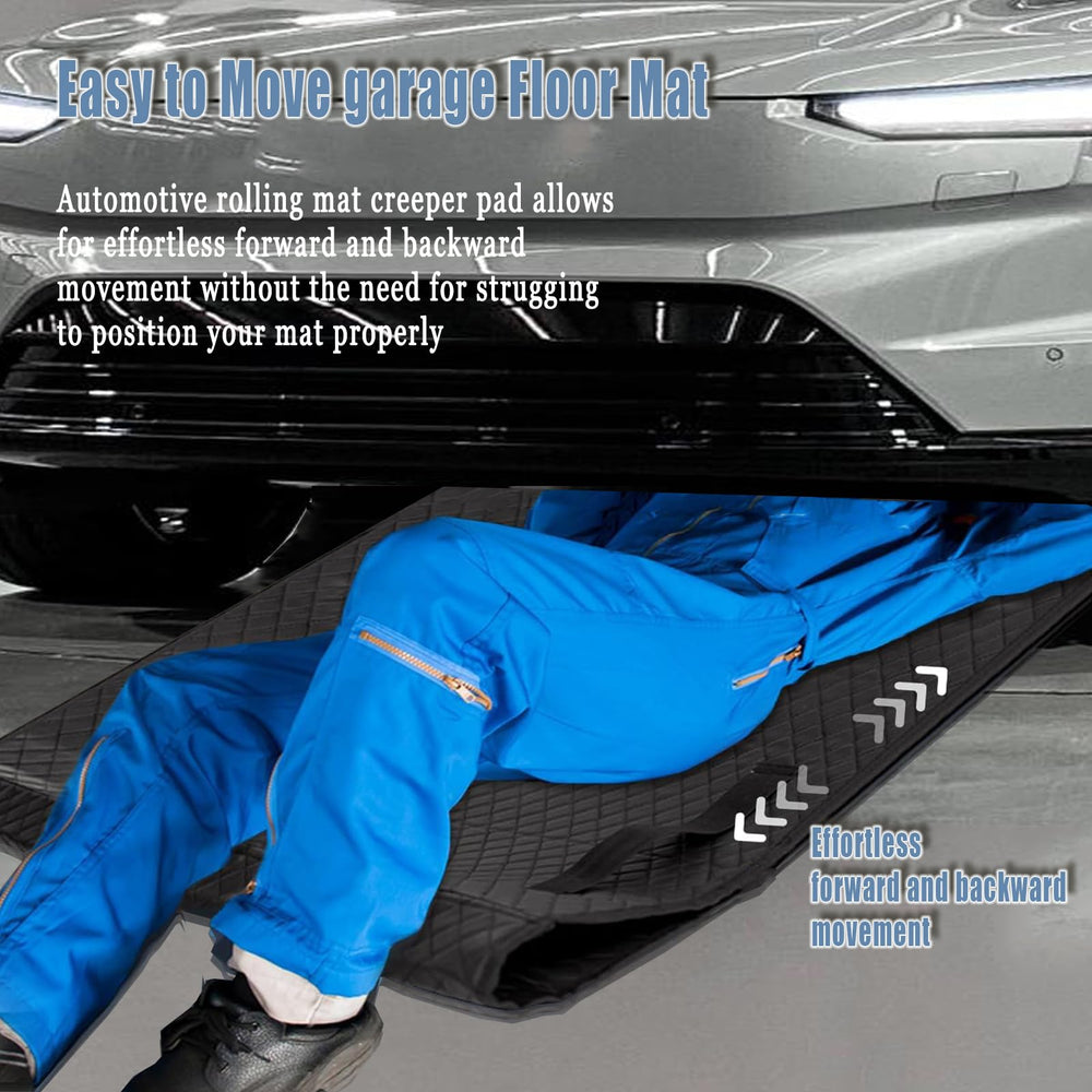 QVIKPMU mechanic mat with zero ground clearance on uneven surfaces