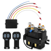QWORK 12V wireless winch control kit relay for easy remote winching.