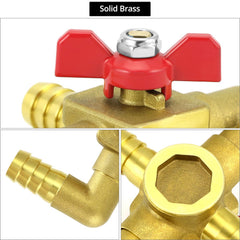 QWORK 16mm hose barb connection for secure hose joins with clamps.