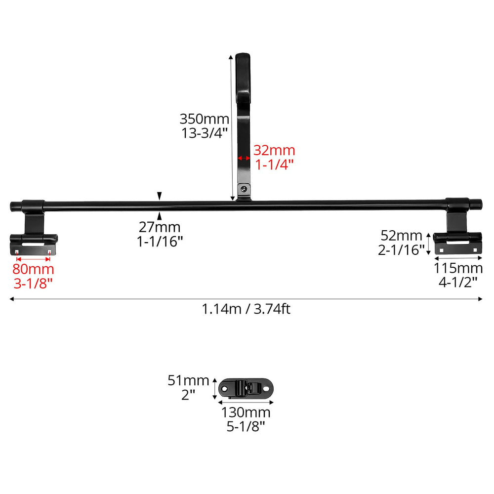 QWORK 45inch rod lock and latch packaging preview.