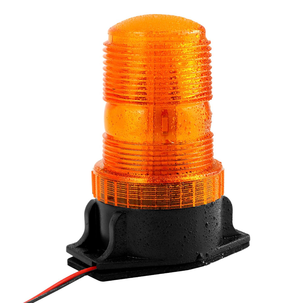 QWORK amber strobe lights dust cover removable for easy maintenance