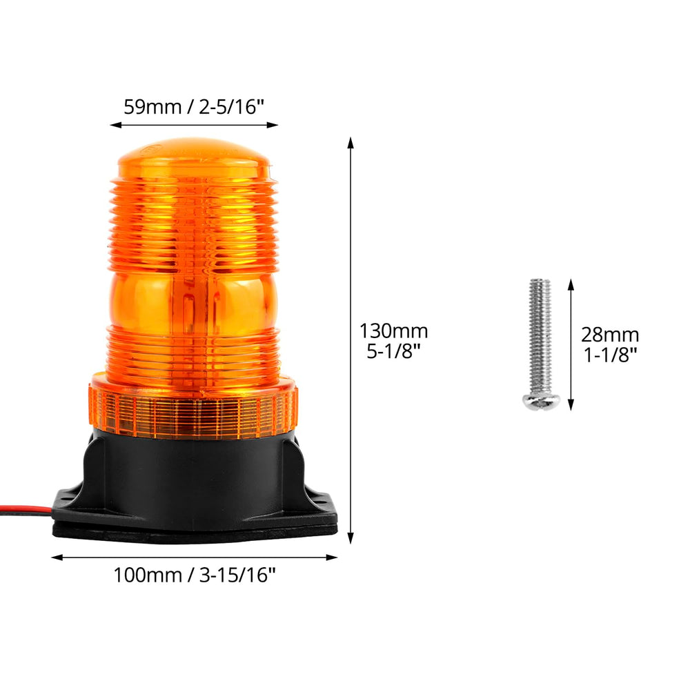 QWORK independent LED design in amber strobe lights