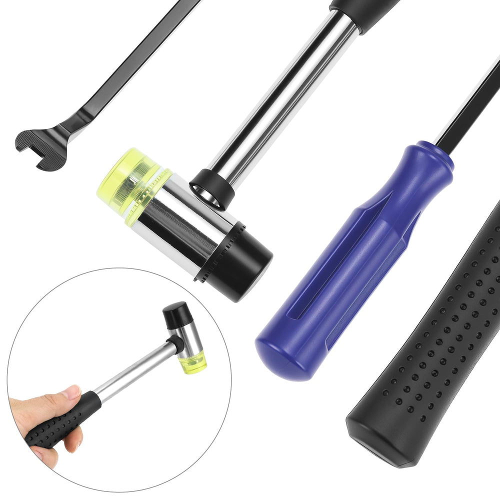 QWORK big curved lifter rod strengthens leverage on tough dents