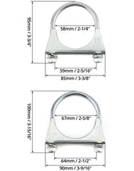 QWORK bolt-tightening action on exhaust clamp ensures tight seal