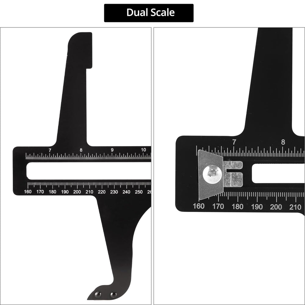 QWORK brake measuring tool knurled knob detail enables easy locking