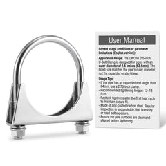 QWORK four-pack U-bolt clamps ensure multiple secure joints.