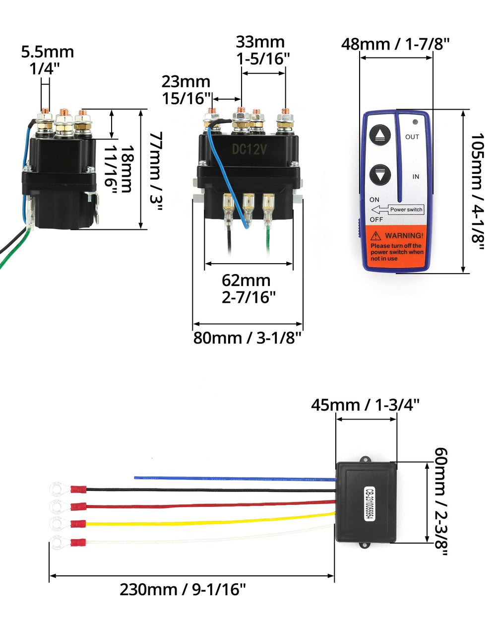 QWORK included components ready for quick installation