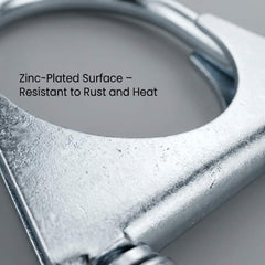 QWORK muffler joint assembly clamps securely with no welding.