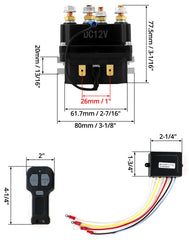 Package contents: relay, receiver, and two remotes by QWORK.