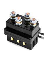 QWORK solenoid relay front view for rugged winch power control