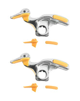 QWORK tire changer duck head 30mm provides smooth mounting and rim protection.