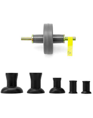 QWORK tool using 20mm suction plate for secure alignment on larger valves.