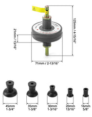 QWORK five suction cups provide durable grip and seal.