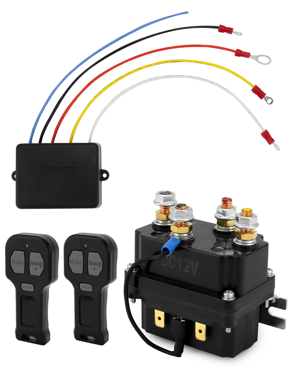 QWORK wireless winch remote antenna enables extended range.
