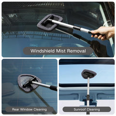 Extendable aluminum handle for hard to reach windshield areas