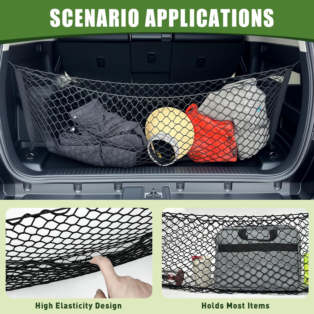Qyebbk durable trunk organizer net supports heavy loads for daily use