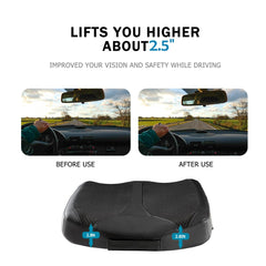 QYILAY driver visibility enhancement helps see over the wheel on city streets.