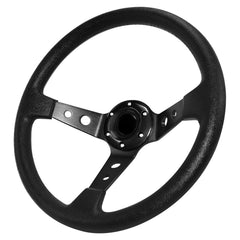 QYMOPAY drifting deep-dish steering wheel, six-bolt design for secure, precise control.