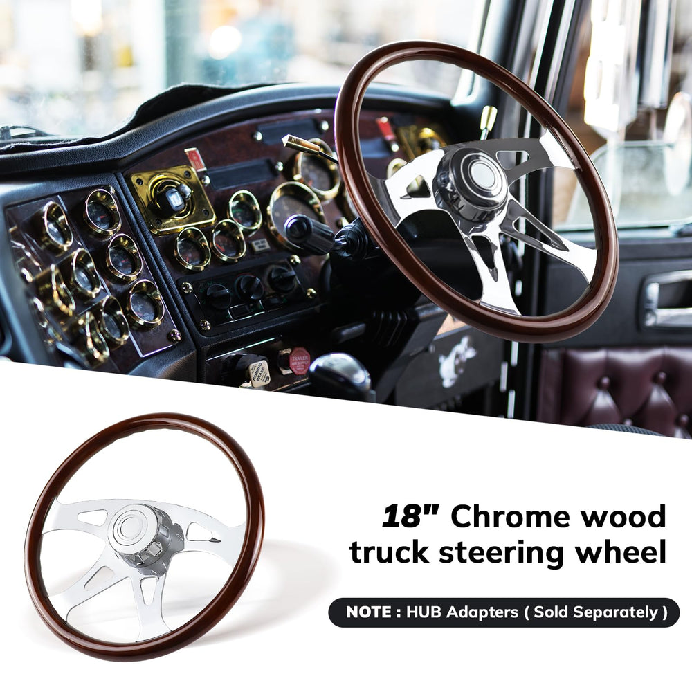 QYMOPAY wooden wheel featuring comfortable finger grooves for a secure grip.