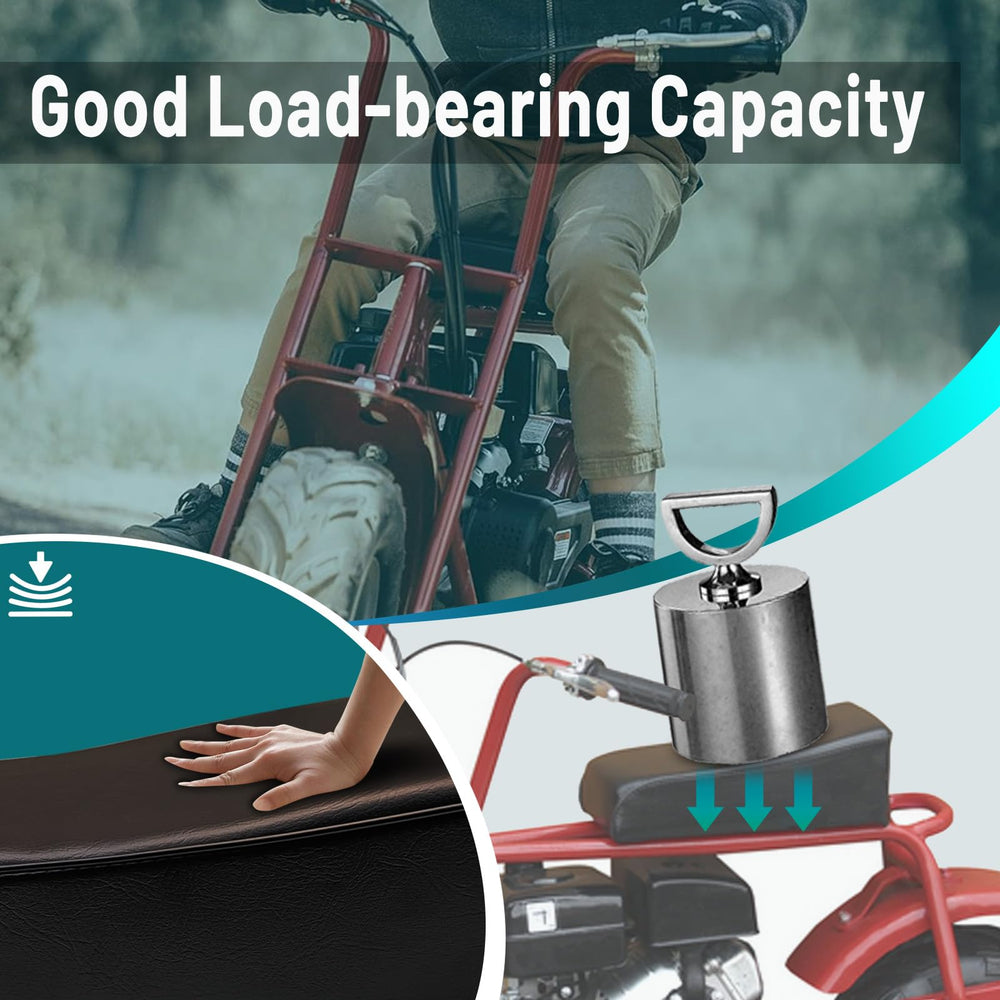 QYMOTO CT100U seat cushion assembly with mounting hardware.