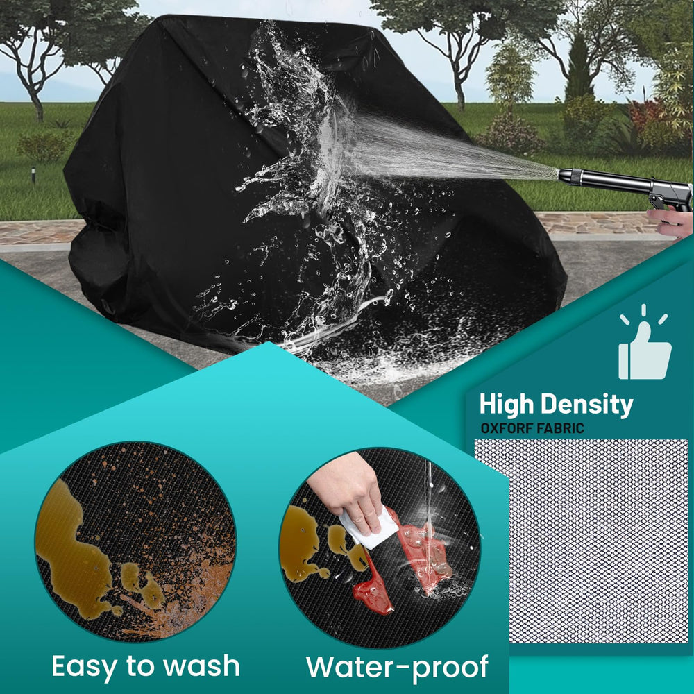 QYMOTO go kart cover adjustable hem tension keeps a snug fit.