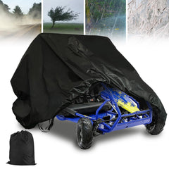 QYMOTO go kart cover easy storage when not in use.
