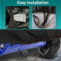 QYMOTO go kart cover size 67 inch by 45 inch by 47 inch fits many two-seat karts.