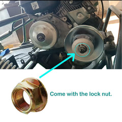 QYMOTO KT196 clutch pulley in hand, compact design fits tight spaces