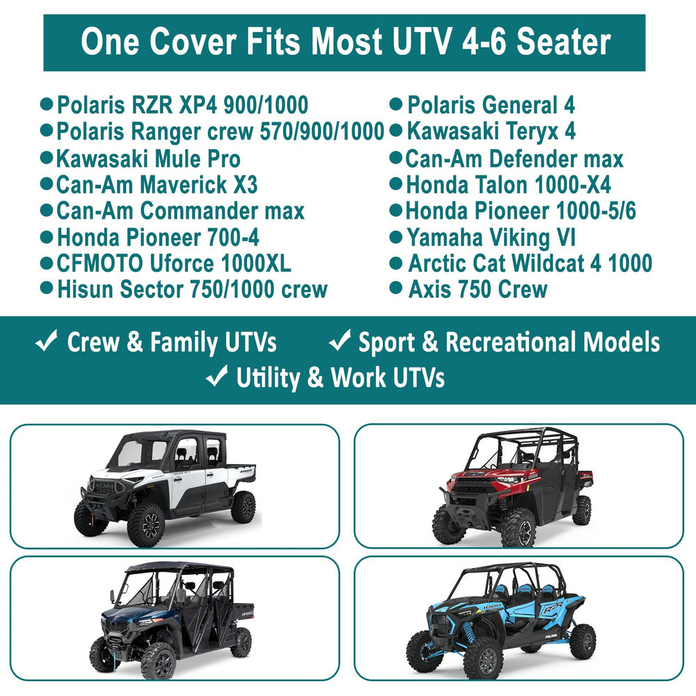 QYMOTO windproof straps secure the cover against strong winds