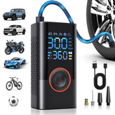 QYQBOON front view showing compact cordless inflator and controls for quick use
