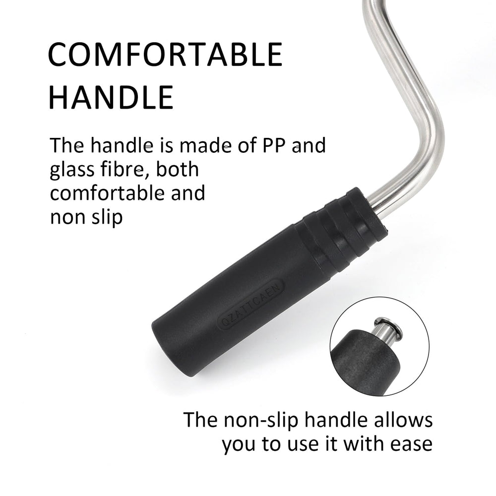 QZATTCAEN flatbed winder with two-handed grip reduces wrist strain