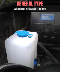 Qziulr Zlirfy windshield bottle compatibility with 12V systems, broad vehicle fit.