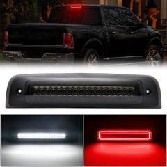 R&F Auto LED strobe third brake light with smoked lens improves brake visibility.