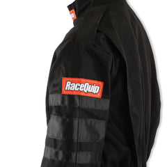 RaceQuip SFI certification tag on driving suit