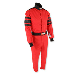 RaceQuip 110013RQP suit back view highlighting high back collar for coverage