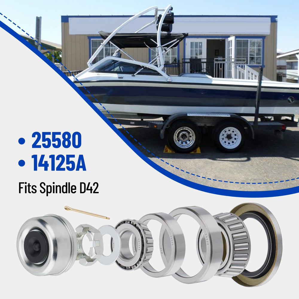 Racewill outer bearing 14125A supports robust load in tandem axles.