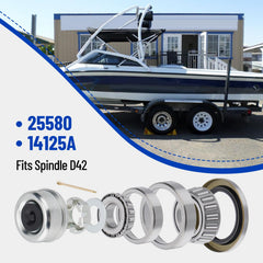Racewill outer bearing 14125A supports robust load in tandem axles.