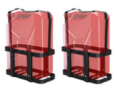 Racewill 2-pack mounting bracket side view for secure 5-gallon cans during travel.