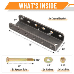 Racewill-package-hardware-includes-bolts-washers-nuts for quick, complete installation.