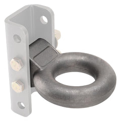 Racewill pintle hitch lunette ring face view highlights 3 inch diameter and heavy duty use