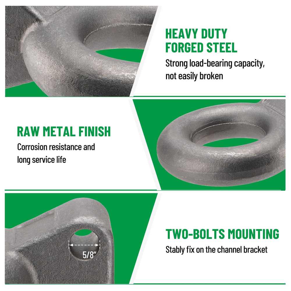 Racewill lunette ring side view shows forged steel construction for rugged towing