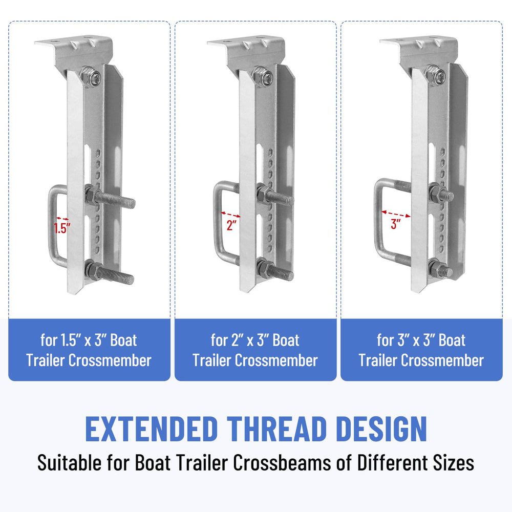 Racewill rectangular bunk brackets set included in the 4-pack
